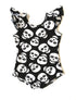 Skulls Flutter Sleeve Leotard (read description) - Scoop Back