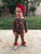 Red & Green Stripe Long Sleeve Leotard