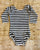 Black & White Stripe Long Sleeve Leotard