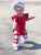 Red Flutter Sleeve Leotard