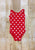 Red with White Stars Tank Top Leotard