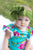 Teal Floral Flutter Sleeve Leotard