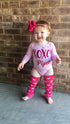 Pink Heart Ruffle Leg Warmers