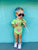 Lime Flutter Sleeve Leotard