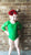 Green Long Sleeve Lace Long Sleeve Leotard - size up