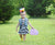 Black & White Stripe Cap Sleeve Skirted Leotard - Scoop Back