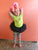 Lime Green Short Sleeve Lace Leotard (size up)