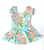 Precious Paisley Cap Sleeve Skirted Leotard - Scoop Back