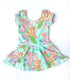 Precious Paisley Cap Sleeve Skirted Leotard - Scoop Back