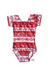 Dashing Through the Snow Cap Sleeve Leotard