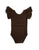Brown Flutter Sleeve Leotard