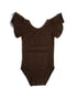Brown Flutter Sleeve Leotard