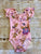 Pink & Purple Floral Cap Sleeve Leotard