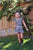 Black & White Stripe Flutter Sleeve Skirted Leotard - Scoop Back