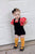 Red & White Dots Flutter Sleeve Leotard