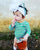 Green & White Stripe Long Sleeve Leotard