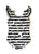 Striped Jack Flutter Sleeve Leotard (read description) - Scoop Back