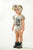 Gray Flutter Sleeve Leotard