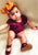 Wine Flutter Sleeve Leotard