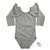 Heather Gray Long Sleeve with Triple Ruffle Leotard