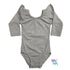 Heather Gray Long Sleeve with Triple Ruffle Leotard