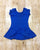 Jewel Blue Skirted Cap Sleeve Leotard - Scoop Back