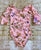 Pink & Purple Floral Long Sleeve Leotard