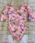 Pink & Purple Floral Long Sleeve Leotard