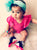 Hot Pink Flutter Sleeve Leotard