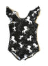 Distressed Unicorn Flutter Sleeve Leotard (read description) - Scoop Back