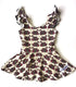 Baltic Swans Flutter Sleeve Skirted Leotard - Scoop Back