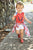 Red with White Stars Tank Top Leotard