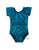 Turquoise Mermaid Cap Sleeve Leotard (small scales)