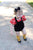 Red & White Dots Flutter Sleeve Leotard