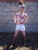 Pink & Purple Floral Long Sleeve Leotard