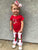 Red Cap Sleeve Leotard