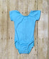 Sky Blue Cap Sleeve Leotard