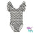 Black with white hearts Flutter Sleeve Leotard