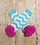 Blue Chevron Leg Warmers