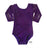 Dark Purple Lace Long Sleeve Leotard - Size up