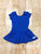Jewel Blue Skirted Cap Sleeve Leotard - Scoop Back