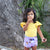 Bright Yellow Flutter Sleeve Leotard
