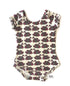 Baltic Swans Cap Sleeve Leotard (read description) - Scoop Back