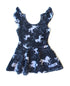 Distressed Unicorn Flutter Sleeve Skirted Leotard (read description) - Scoop Back