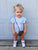 Baby Blue Flutter Sleeve Leotard
