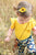 Mustard Flutter Sleeve Leotard