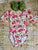 Ivory & Pink Floral Long Sleeve Leotard