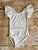 Ivory Flutter Sleeve Leotard