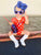 Royal Blue Messy Bow