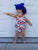 Royal Blue Messy Bow
